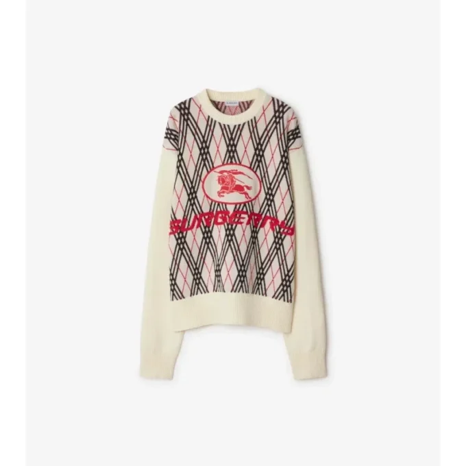 Maglione in misto lana con motivo Argyle