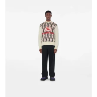 Maglione in misto lana con motivo Argyle
