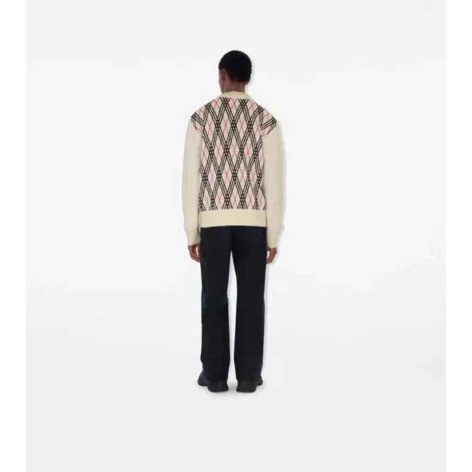 Maglione in misto lana con motivo Argyle