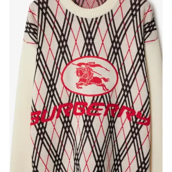 Maglione in misto lana con motivo Argyle