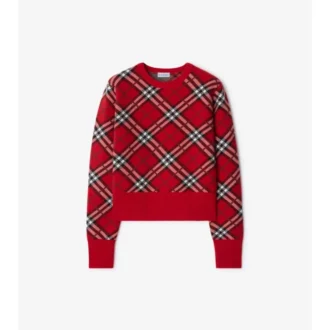 Maglione in misto lana e cashmere a quadri