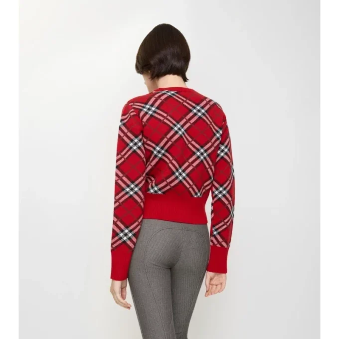 Maglione in misto lana e cashmere a quadri