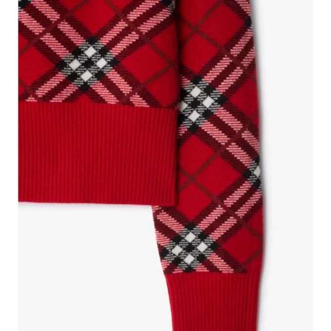Maglione in misto lana e cashmere a quadri