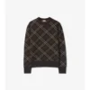 Maglione in misto lana e cashmere con motivo a quadri