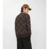 Maglione in misto lana e cashmere con motivo a quadri