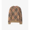 Maglione in misto lana e mohair con motivo a quadri