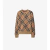 Maglione in misto lana e mohair con motivo a quadri