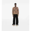 Maglione in misto lana e mohair con motivo a quadri