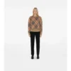 Maglione in misto lana e mohair con motivo a quadri