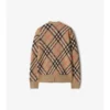 Maglione in misto lana e mohair con motivo a quadri