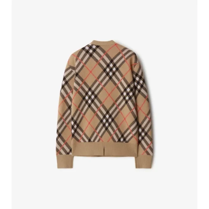 Maglione in misto lana e mohair con motivo a quadri