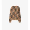 Maglione in misto lana e mohair con motivo a quadri