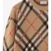 Maglione in misto lana e mohair con motivo a quadri