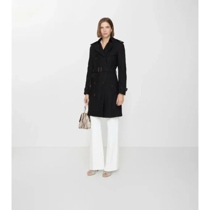 Mid-Length Paisley Lace Foxfield Trench Coat