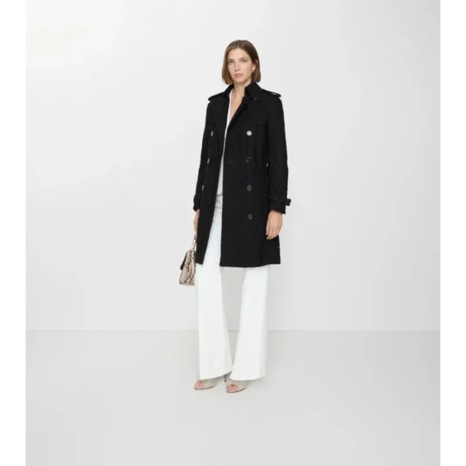 Mid-Length Paisley Lace Foxfield Trench Coat