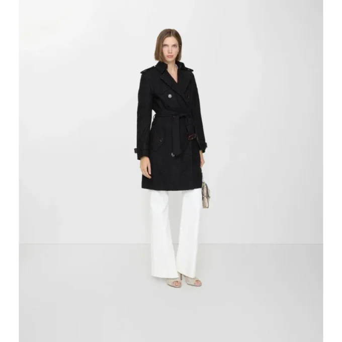 Mid-Length Paisley Lace Foxfield Trench Coat