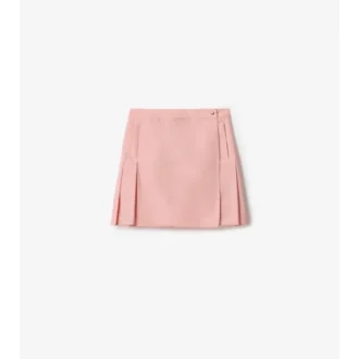 Mini gonna in nylon elasticizzato a pieghe