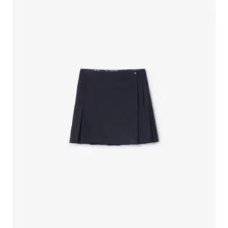Mini gonna in nylon elasticizzato a pieghe