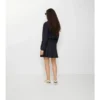 Mini gonna in nylon elasticizzato a pieghe