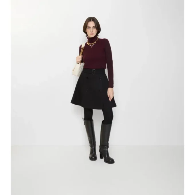 Mini gonna trench in Gabardine