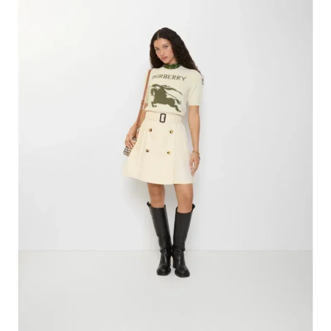 Mini gonna trench in Gabardine