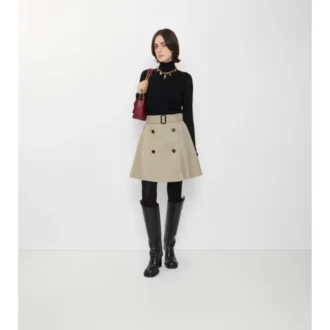 Mini gonna trench in Gabardine