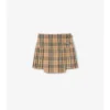 Mini kilt in lana a quadri con pieghe