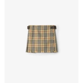 Mini kilt in lana con motivo a quadri