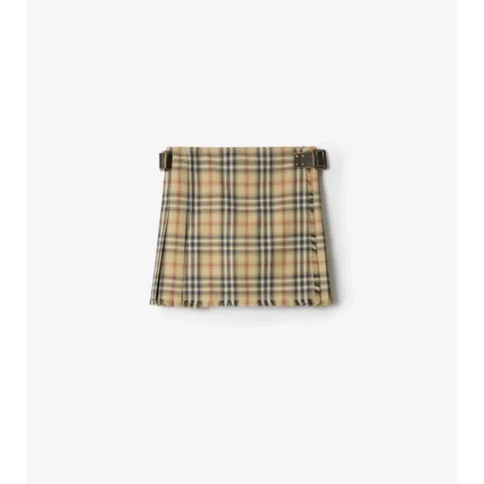 Mini kilt in lana con motivo a quadri