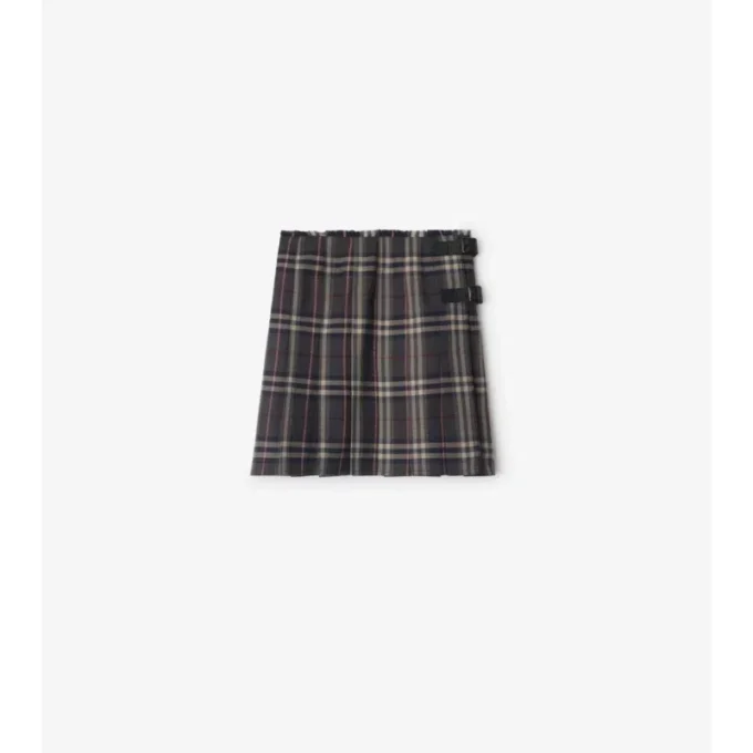 Mini kilt in lana con motivo a quadri