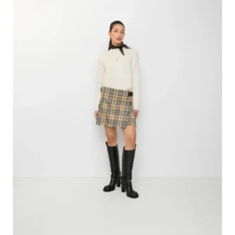 Mini kilt in lana con motivo a quadri