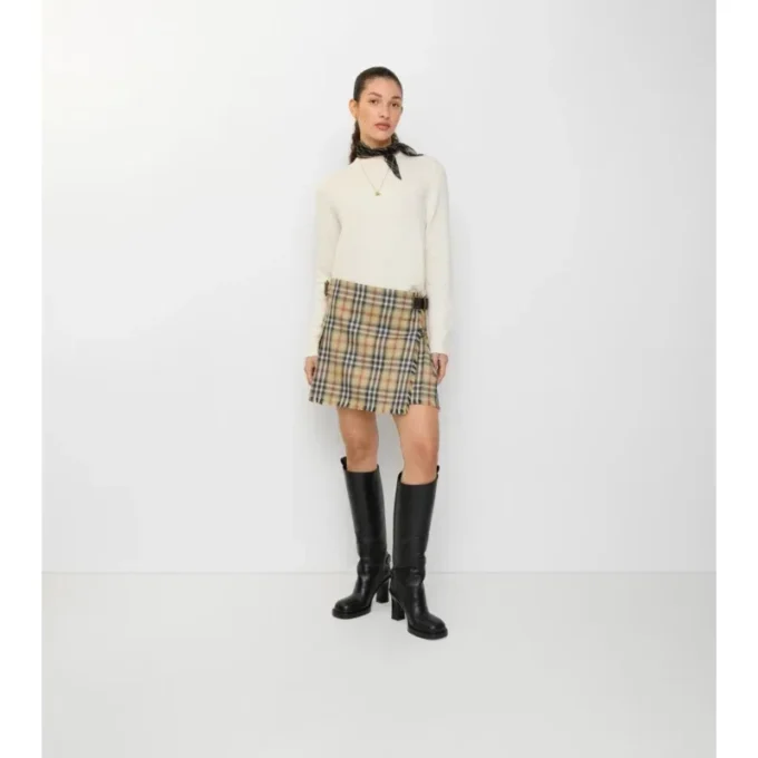 Mini kilt in lana con motivo a quadri