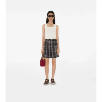 Mini kilt in lana con motivo a quadri