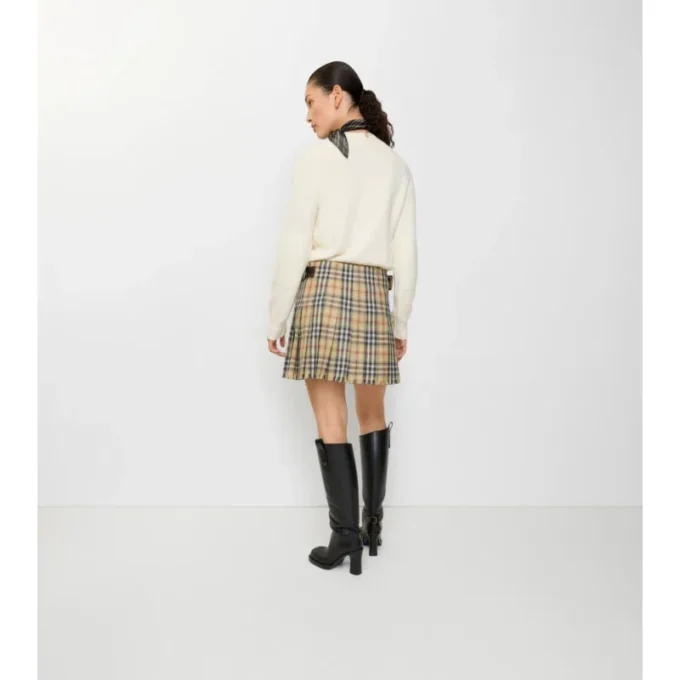 Mini kilt in lana con motivo a quadri
