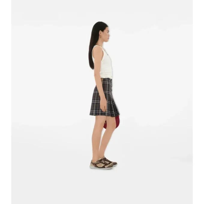 Mini kilt in lana con motivo a quadri