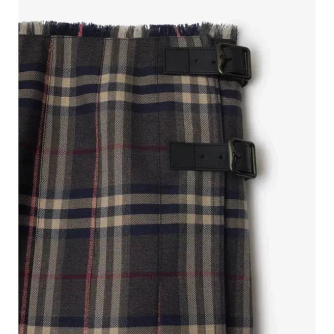 Mini kilt in lana con motivo a quadri