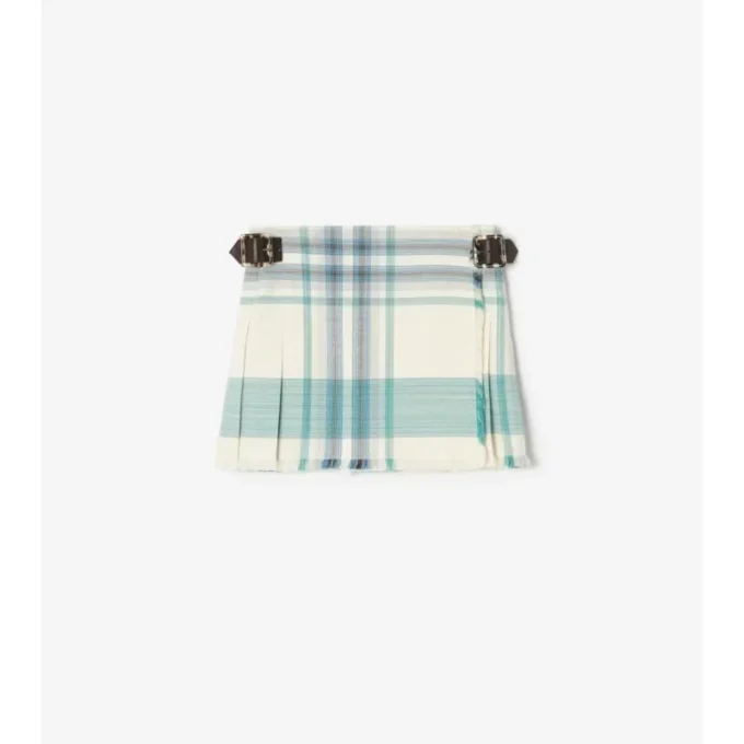Mini kilt in misto viscosa con motivo a quadri