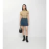 Minigonna in Denim a pieghe