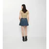 Minigonna in Denim a pieghe