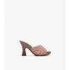 Mules Potter in pelle scamosciata a quadri 