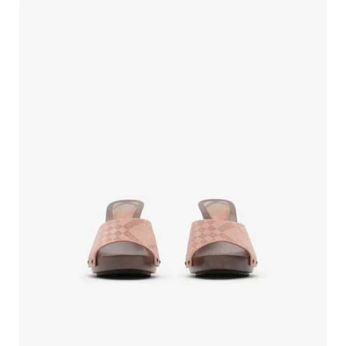 Mules Potter in pelle scamosciata a quadri 