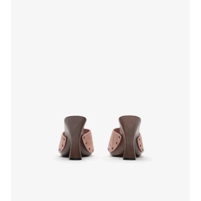 Mules Potter in pelle scamosciata a quadri 