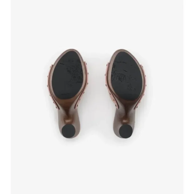 Mules Potter in pelle scamosciata a quadri 