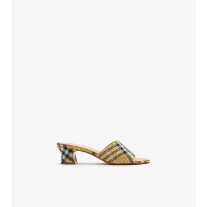 Mules Sloane con motivo a quadri in strass