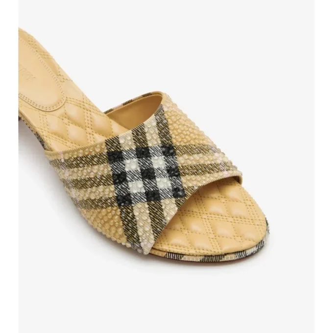 Mules Sloane con motivo a quadri in strass