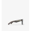 Occhiali da sole quadrati con motivo a quadri intarsiato