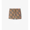 Pantaloncini da bagno con motivo a quadri