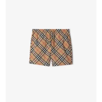 Pantaloncini da bagno con motivo a quadri