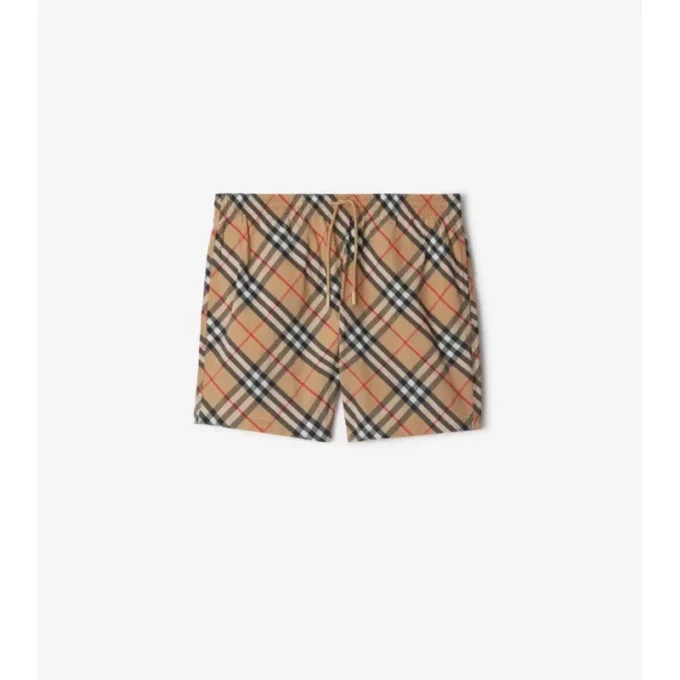 Pantaloncini da bagno con motivo a quadri
