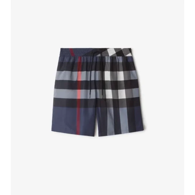 Pantaloncini da bagno con motivo a quadri